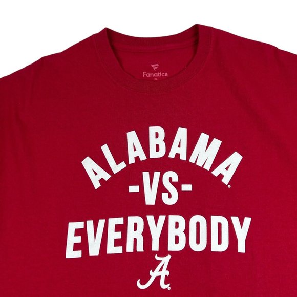Fanatics University of Alabama T-Shirt Men XL Crimson Tide Alabama Vs Everyone - Picture 9 of 16